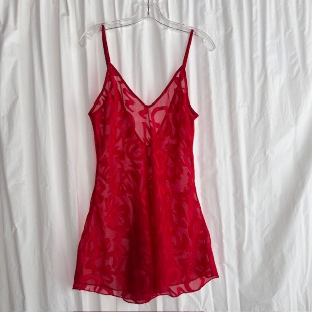 Baby Doll Sleepwear Hearts Pattern Lingerie PJ  Size L